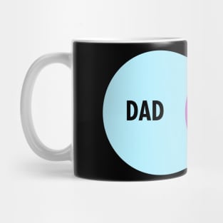 Dad Jokes Venn Diagram Funny Father's Day Mug